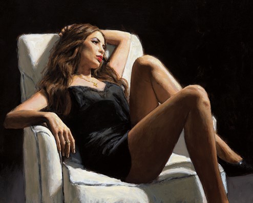 At The Four Seasons I by Fabian Perez - Embellished Canvas on Board